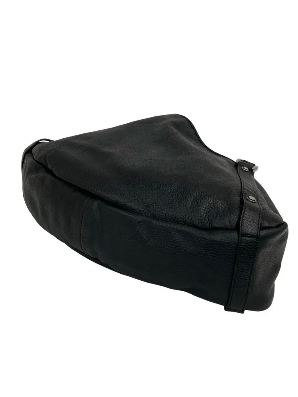 Gucci Log Leather Tote Shoulder Bag Black